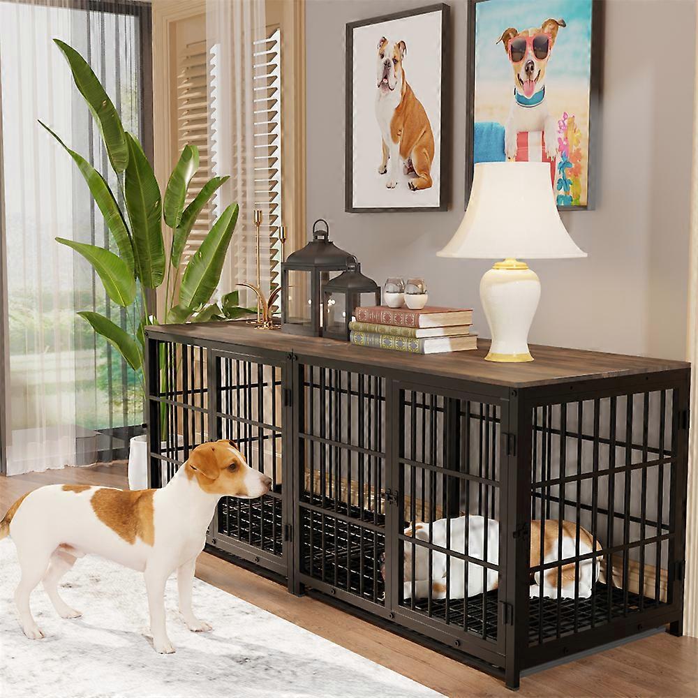 Extra Large Wood Dog Cage XL Double Dog Crate DIY Plans Double Extra - Portable Dog Cage Frames For Extra Large Breeds