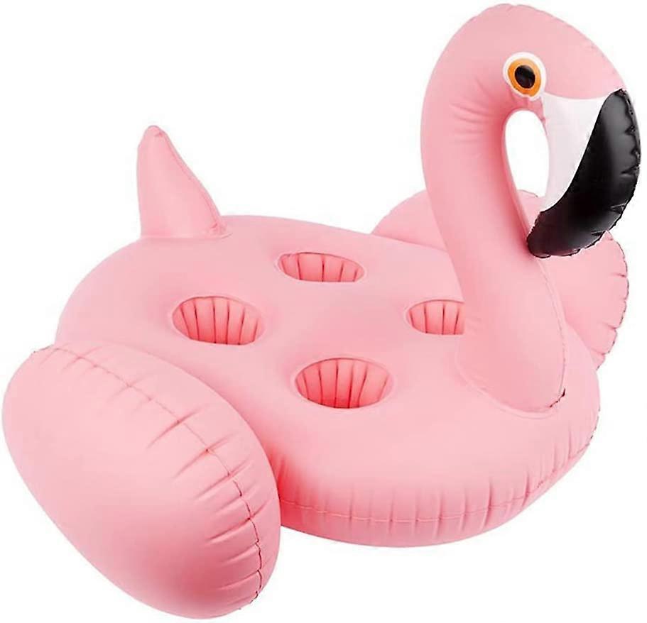 Suporte de bebida flutuante inflável, porta-copos Flamingo Coasters com 4 furos