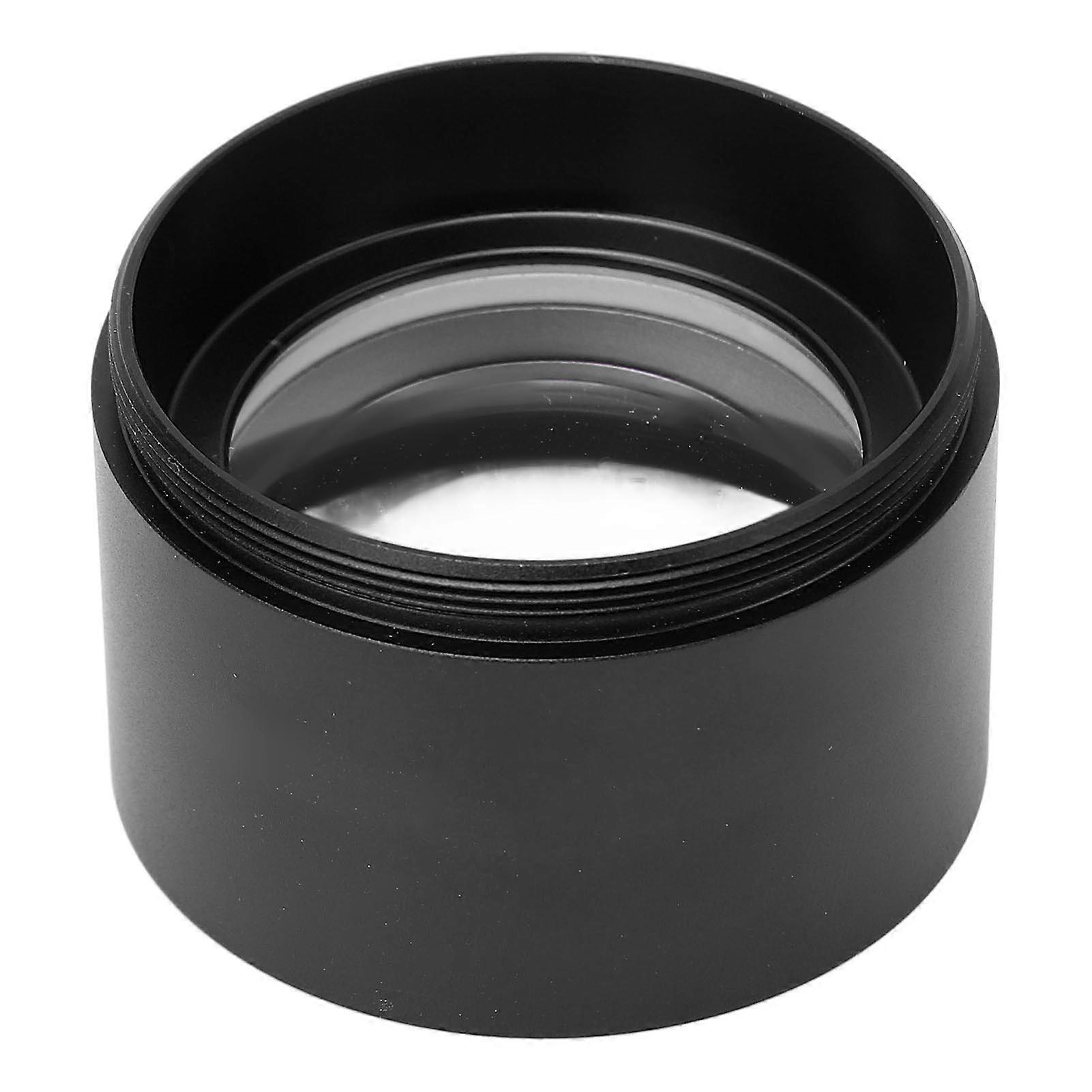 Microscope Objective Lens 0.5X 48mm Thread Blue Light Blocking Microscope Objective Lens Accessory Black YEMAA