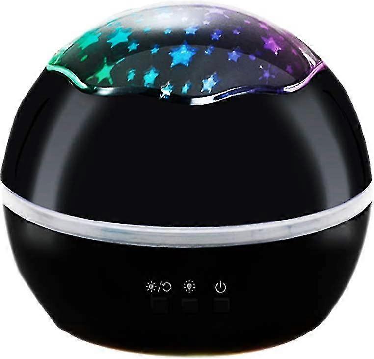 Sea Creature Projection Night Light Silent Led Usb Plug 360 Degree Rotating Projector Black