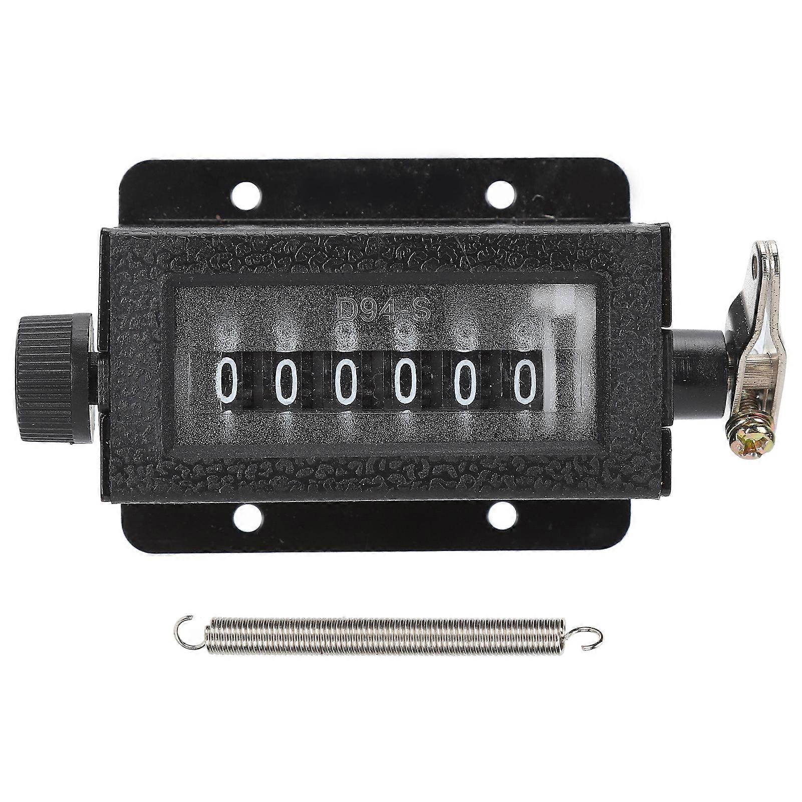Mechanical Counter 6 Digit Hand Pull Stroke Tally Counter with Spring for Punch Press D94?S