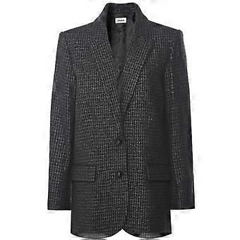 Zadig and Voltaire Viva Metallic Check Blazer