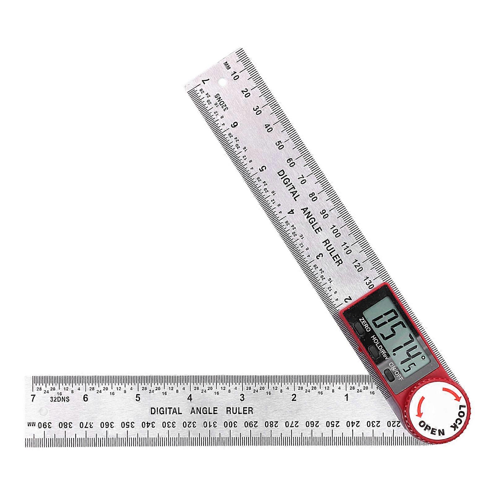 Angle Finder 360 Digital Display Durable Stainless Steel Portable Electronic Measuring Ruler for Woodworking200mm