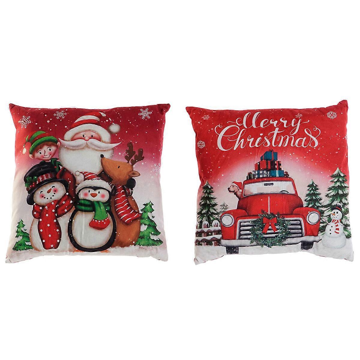 Pillow DKD Home Decor Christmas Multicolored Polyester 40 x 10 x 40 cm (2 pieces)