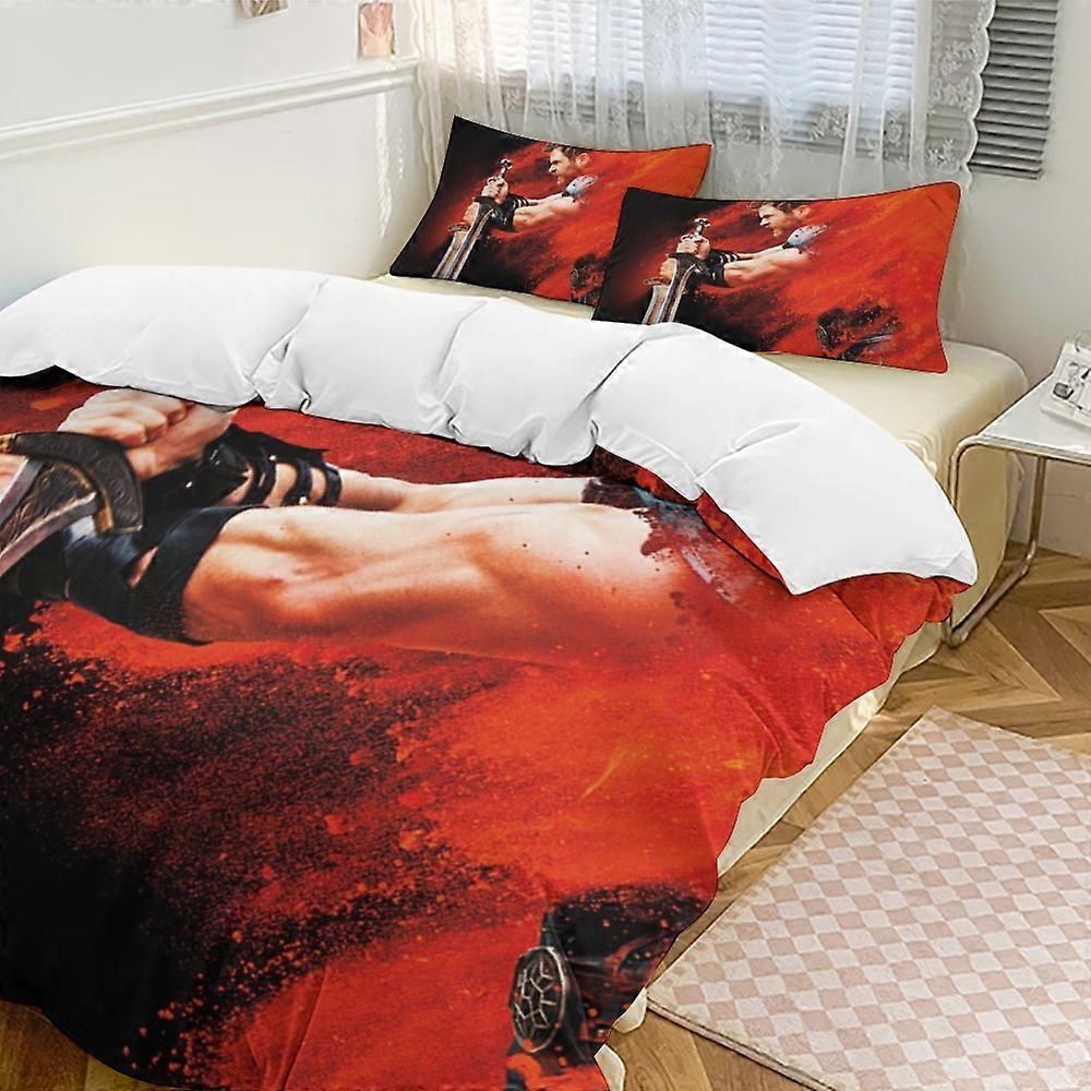 c119 Thor Sängkläder Täcken, 3-delat sängkläder Set Mjukt varmt sängset med 1 påslakan och 2 örngott för sovrum hela säsongen hno119