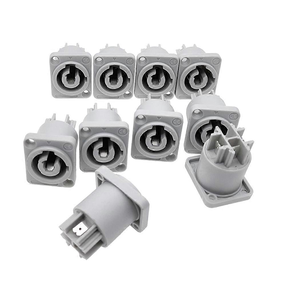 10PCS Powercon Connector 3 Pins 20A 250V Speaker Panel Socket Female for LED Screen Stage Lighting