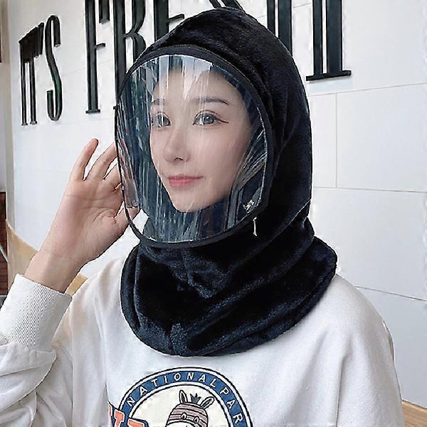 ZK-Ladies Winter Warm Fluffy Knitted Hat Women Thickened Wool Cap Thickened Wool Cap Thickened Fleece Warm Windproof Riding Cap Knitted Wool Cap Dustp