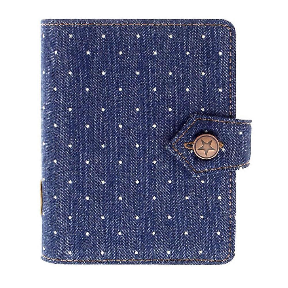 Filofax Denim Dots Premiumkvalitet och Snygg Fickorganisatör (Indigo)