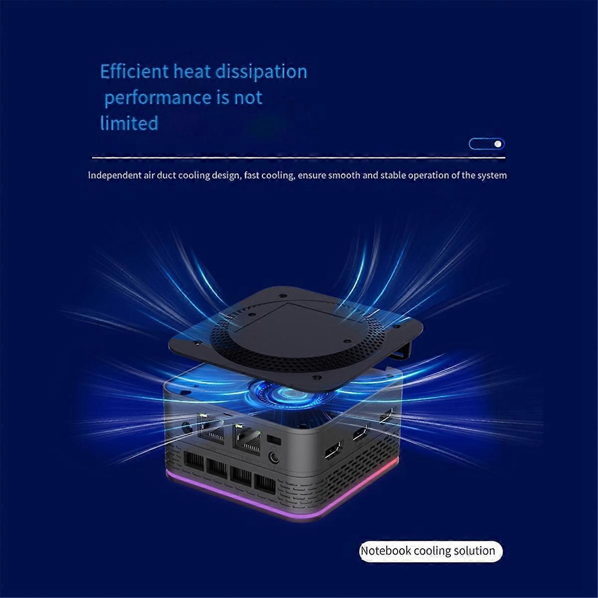T9 Plus Mini-PC Alder Lake N100 DDR5 ohne SSD 8 GB Quad-Core Quad-Threaded mit Dual-Gigabit-Ethernet
