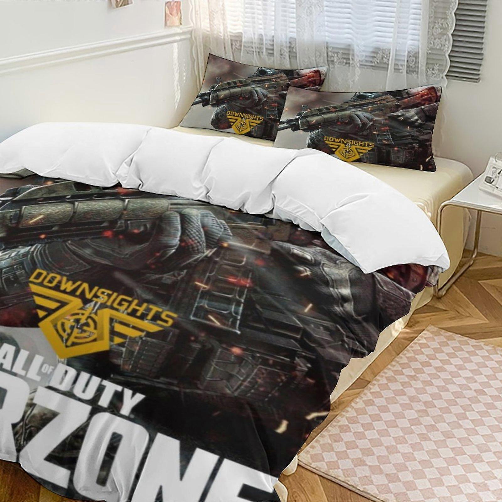 c1208 Call of duty 2 Cama Capa de Edredão Microfibra Conjuntos de Cama Leve 3 Peças Conjuntos de Edredom, 1 Capa de Edredão E 2 Fronhas para Crianças ee1208
