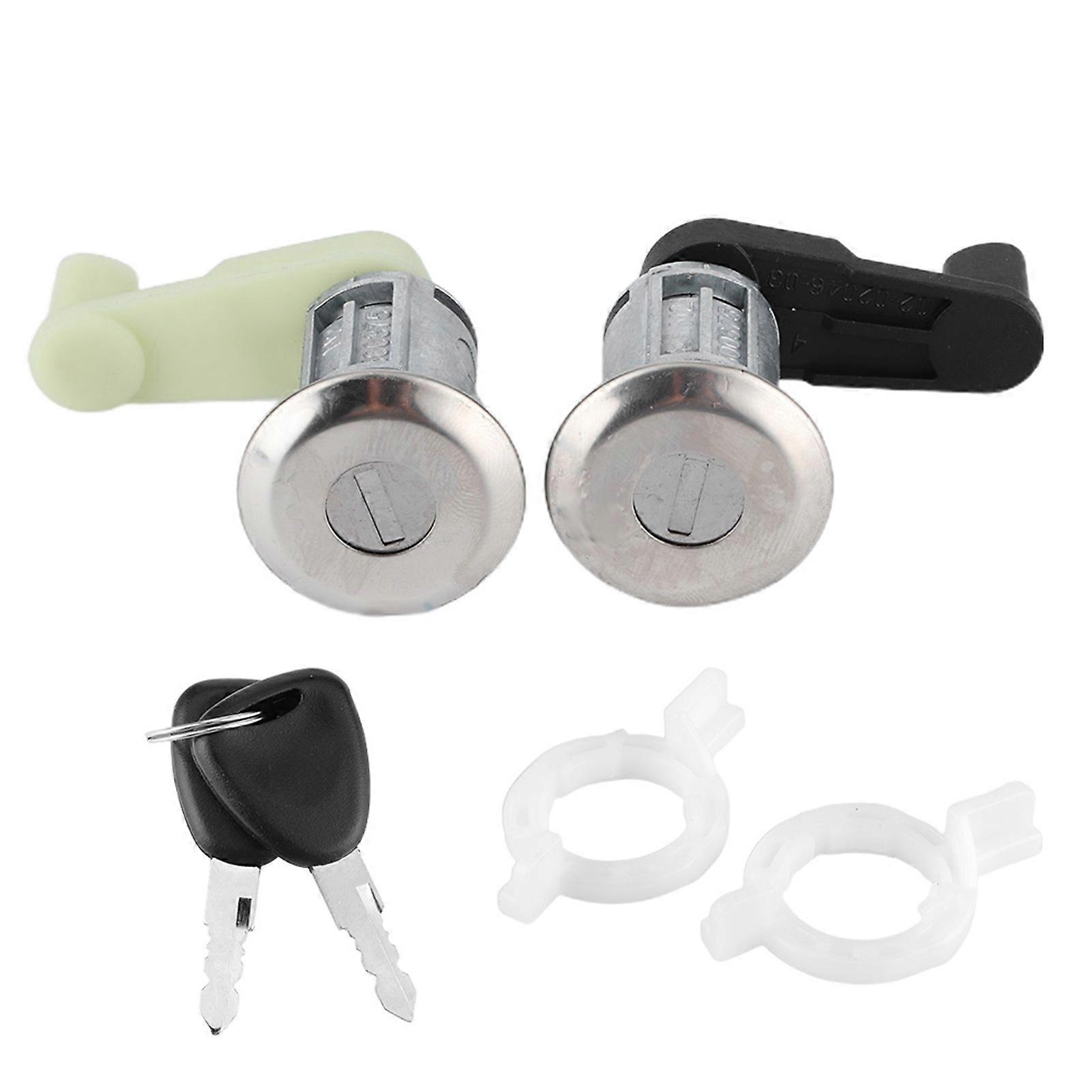 Pair of Door Lock Cylinder Kit with Key 7701468981 Fit for Megane I Scenic I Clio II Thalia