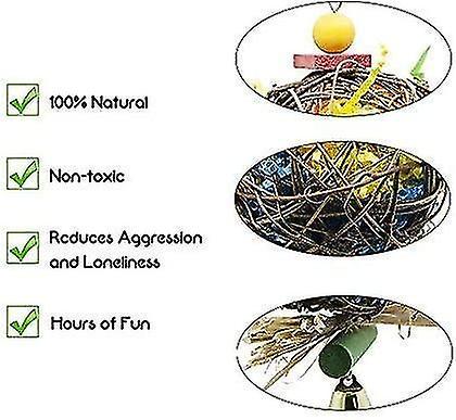 2 Pack Bird Chewing Toys Foraging Shredder Toy Parrot Cage Shredder Toy Foraging