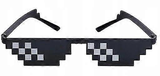 Black Pixel Glasses In 2 Different Patterns