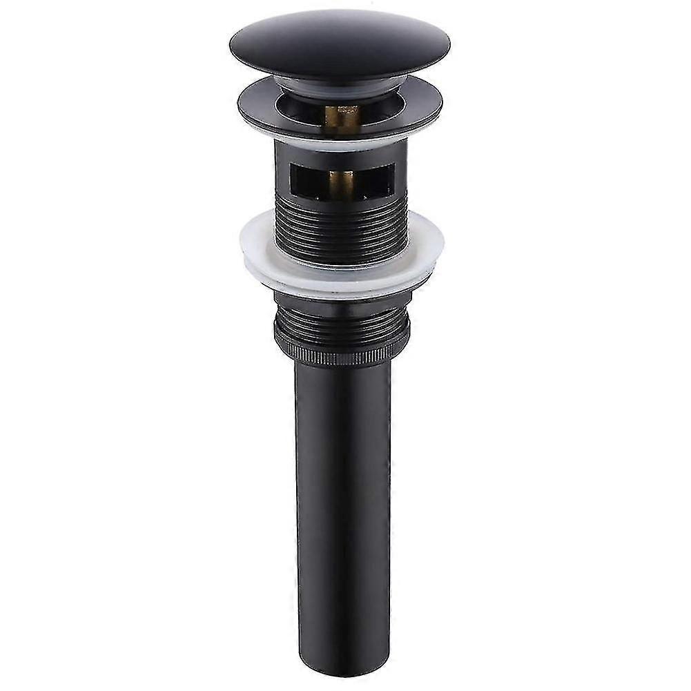 Sink Drain Stopper With Overflow For Vessel Sink Vanity,black