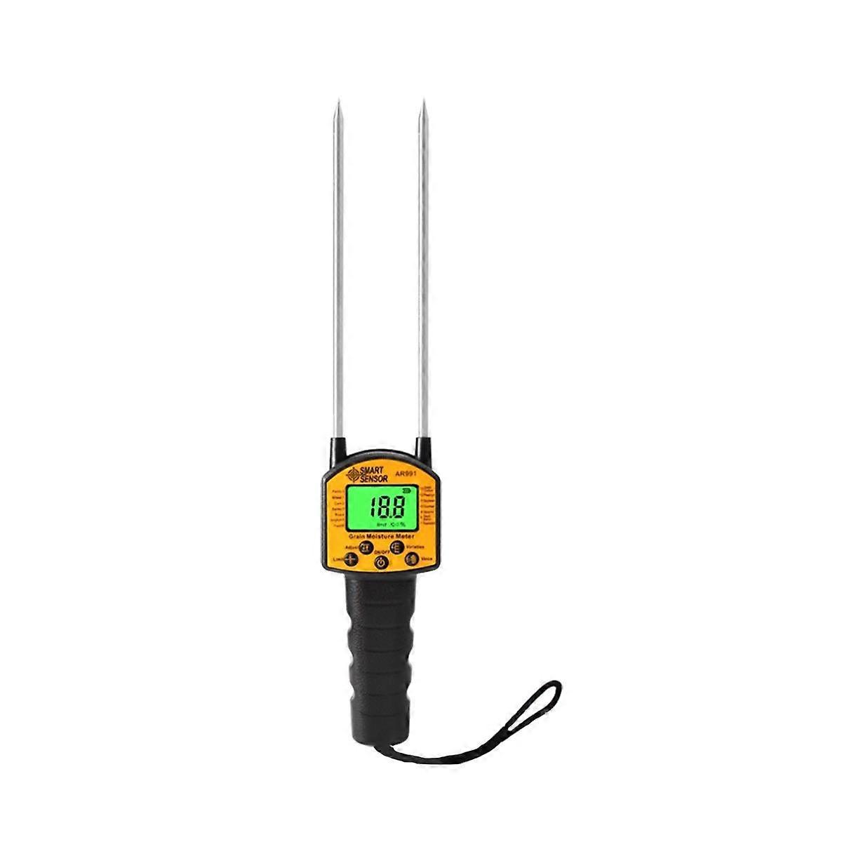 AR991 Grain Moisture Meter Digital Analyzer Corn/Wheat Rice Bean Moisture Tester Backlight LCD Dis