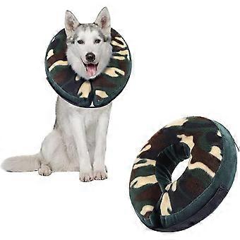 Soft Collar For Large, Medium And Small Dogs, For After Surgery, Inflatable Collar For Cats With Adjustable Buckle, Camouflage, L