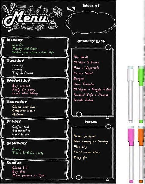 Dry Erasable Calendar Set with 4 Markers for Fridge