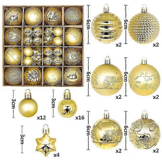 6cm Christmas Ball Decoration Christmas Tree Ball Ornament Pendant Hanging Decor Merry Christmas Decoration Home New Year 2024