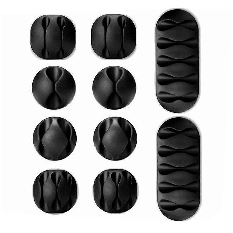 Cable Clips, Black Adhesive Cord Holders, Ideal Cords Management for Organizing Cable Wires