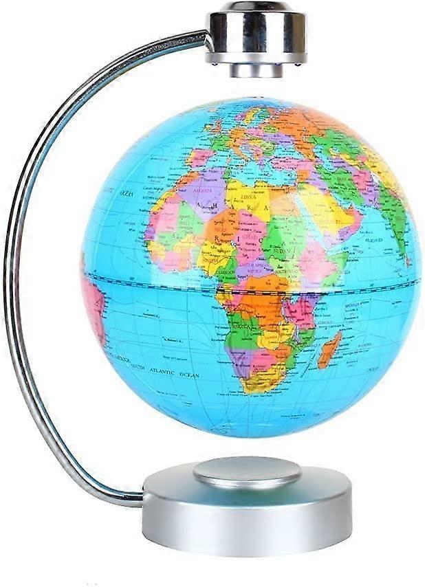 Globes World, 8" Magnetic Floating Globe with LED Light - Anti-Gravity Levitation Rotating Planet Earth Globe Stylish Home Office Desktop Display