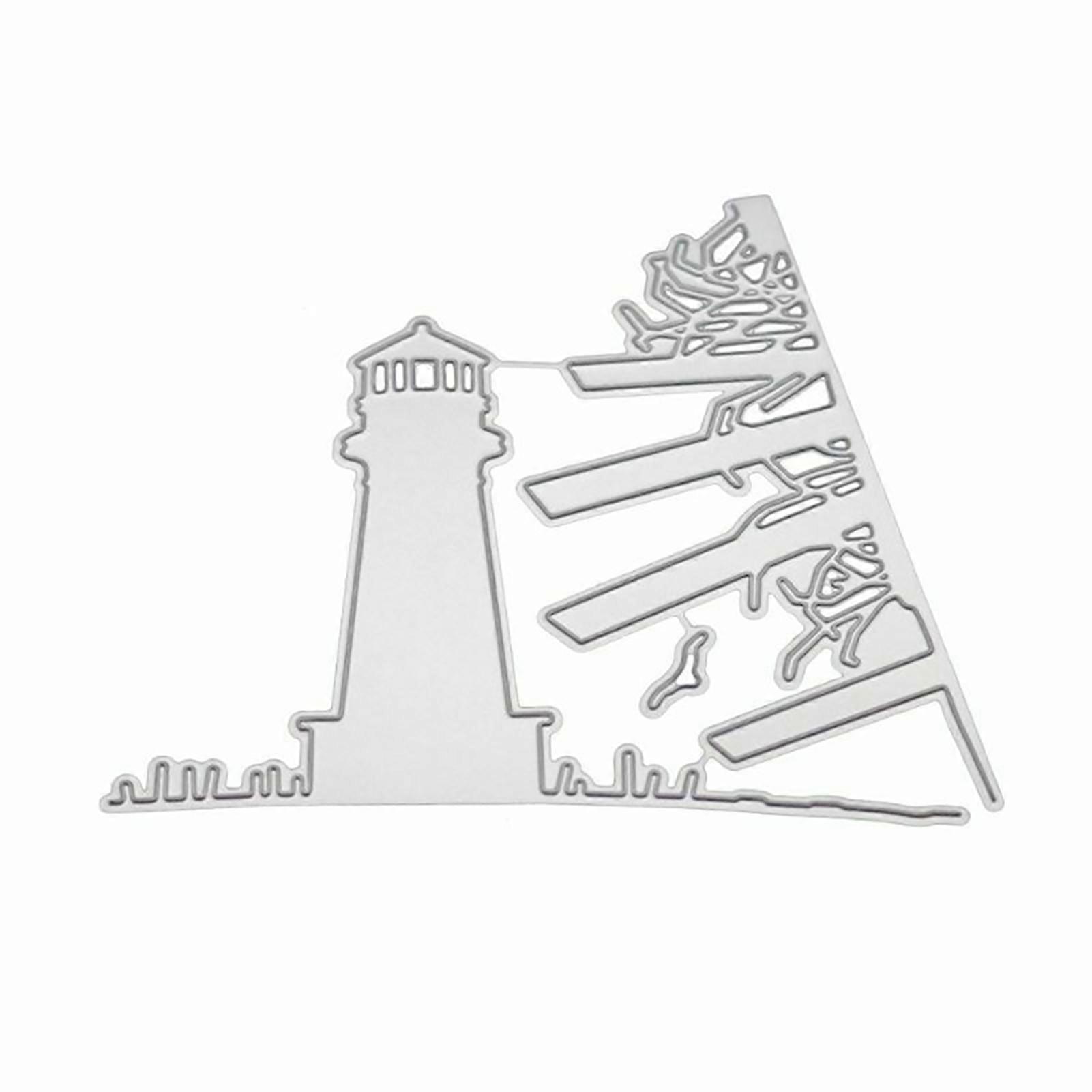 Lighthouse Shape DIY Cutting Die Embossing Craft Tool Template Model Decor Mold