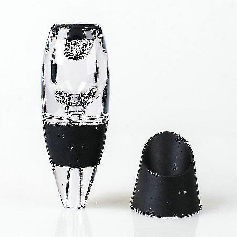 Mini Red Wine Aerator Pour Spout Filter Essential Wine Quick Aerating(black)(1pcs)