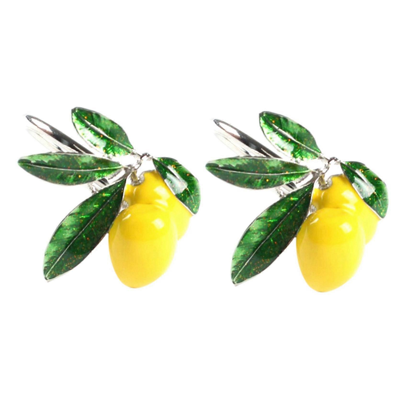 12 / Pcs Lemon Napkin Ring Napkin Ring Table Decoration Silver