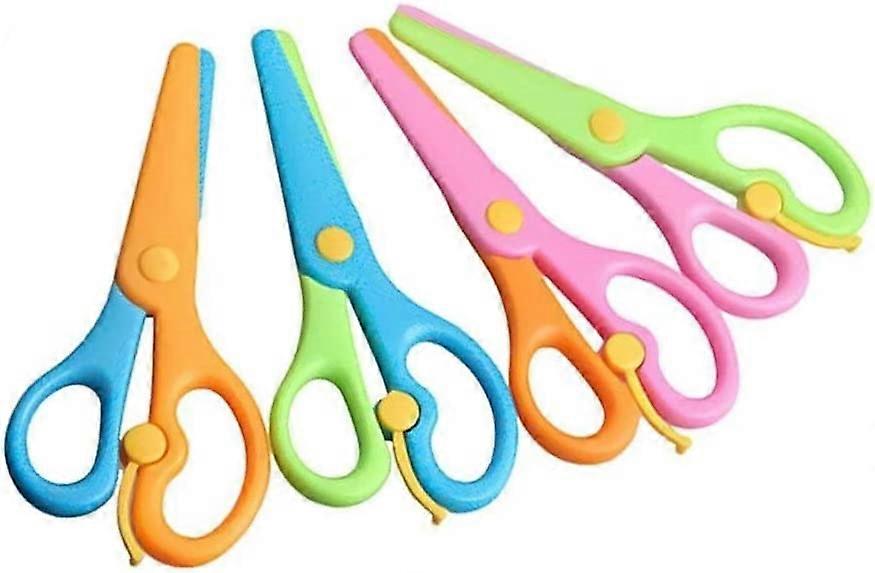 Preschool Training Scissors, 4 Piece Kids Safety Scissors Preschool Scissors Safety Scissors Art Craft Scissors