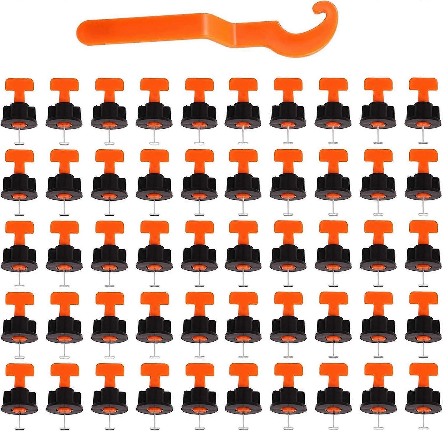 50Pcs Reusable Tile Leveling System for Wall and Floor Construction,7.2*3.6cm