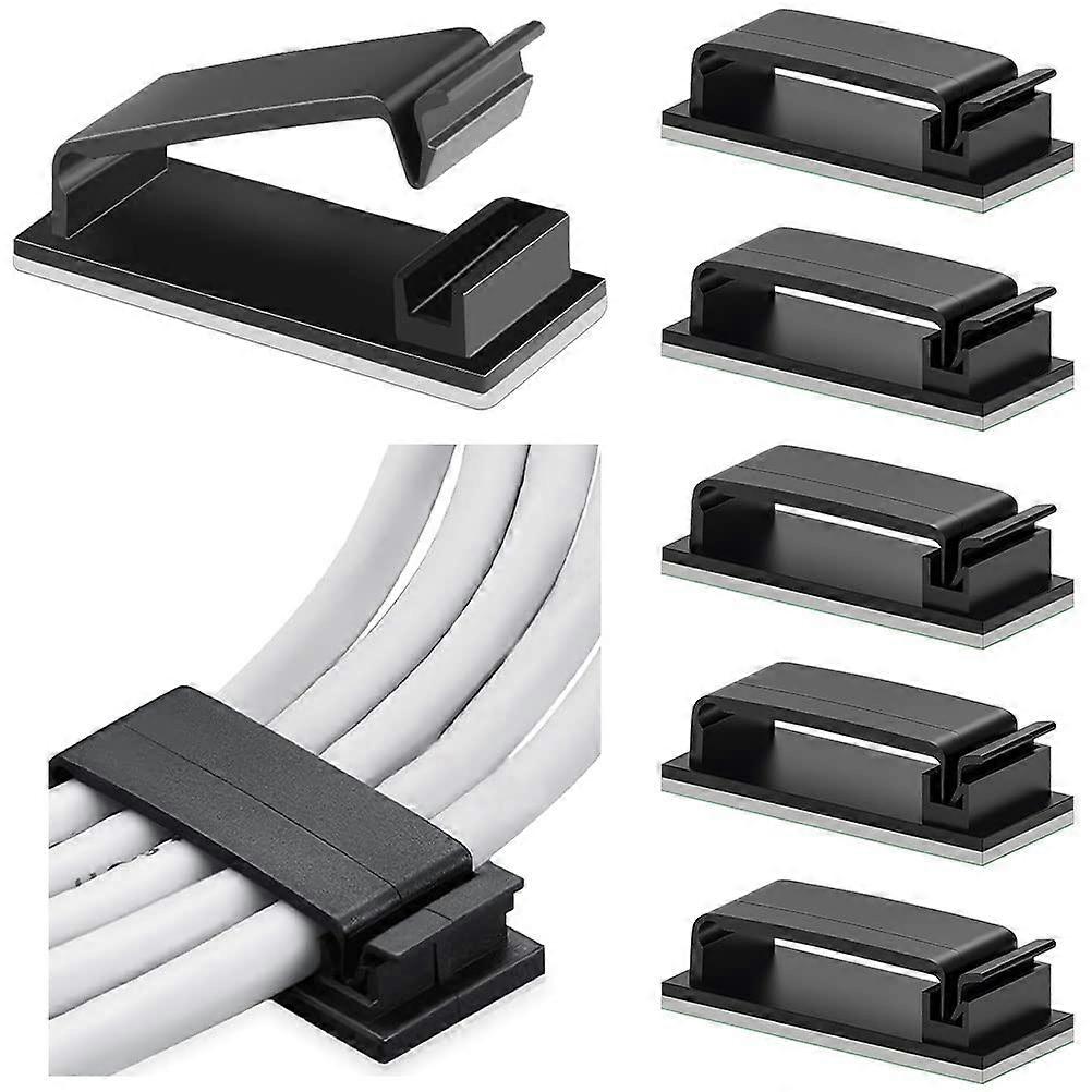 30 Pcs Self Adhesive Cable Clips(46 x 18 mm, Black)
