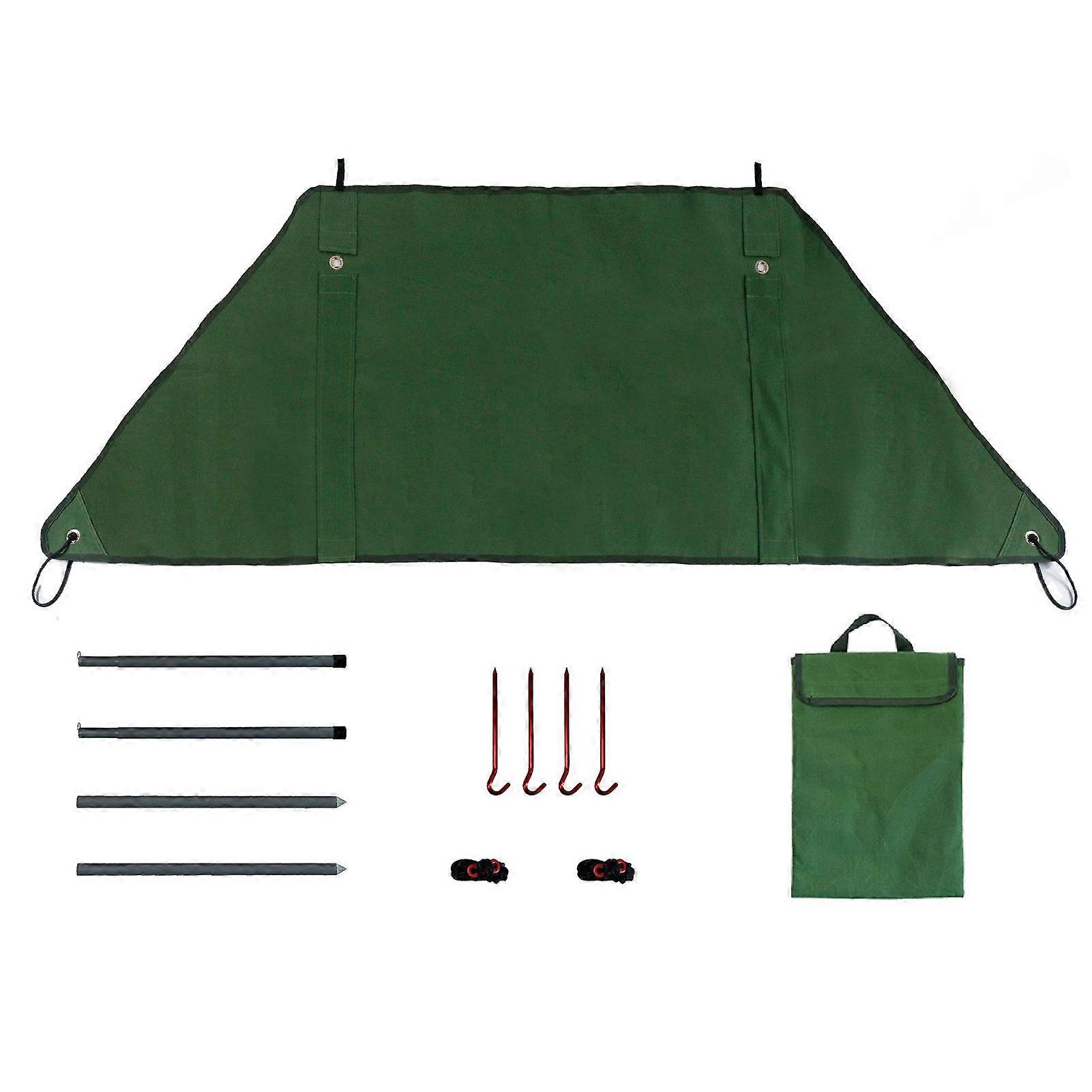 Kaesi Campfire Windshield High Stability Heat-Resistant with Holder Outdoor Camping Grills Windscreen Foldable Curtain for Picnic