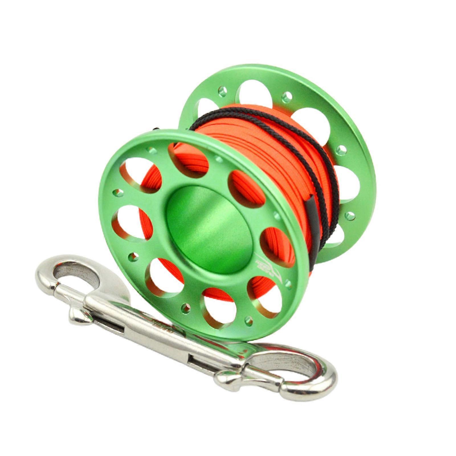 Kaesi 15m/30m FXL-952 Finger Reel High Strength Double Hook Head Love Service Life Professional Finger Spool Reel for Diving