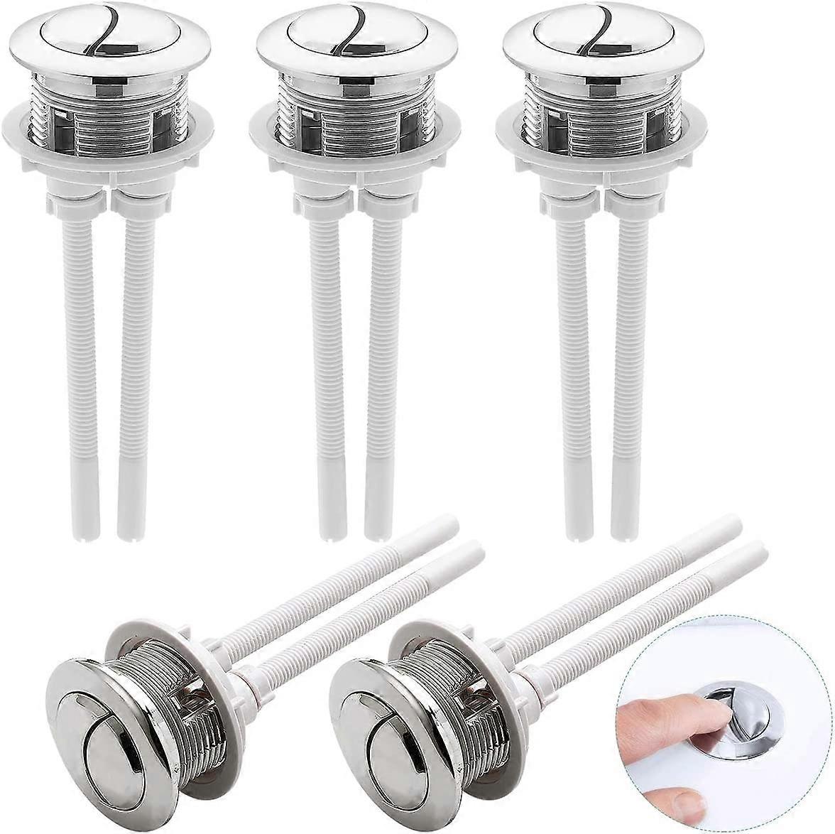 5 Stück Standard 38mm Toilettenknöpfe, Doppeldruck WC Spülknopf Druckknopf WC Spülknopf WC Tank Knopf WC Behälter Ersatz Zugang