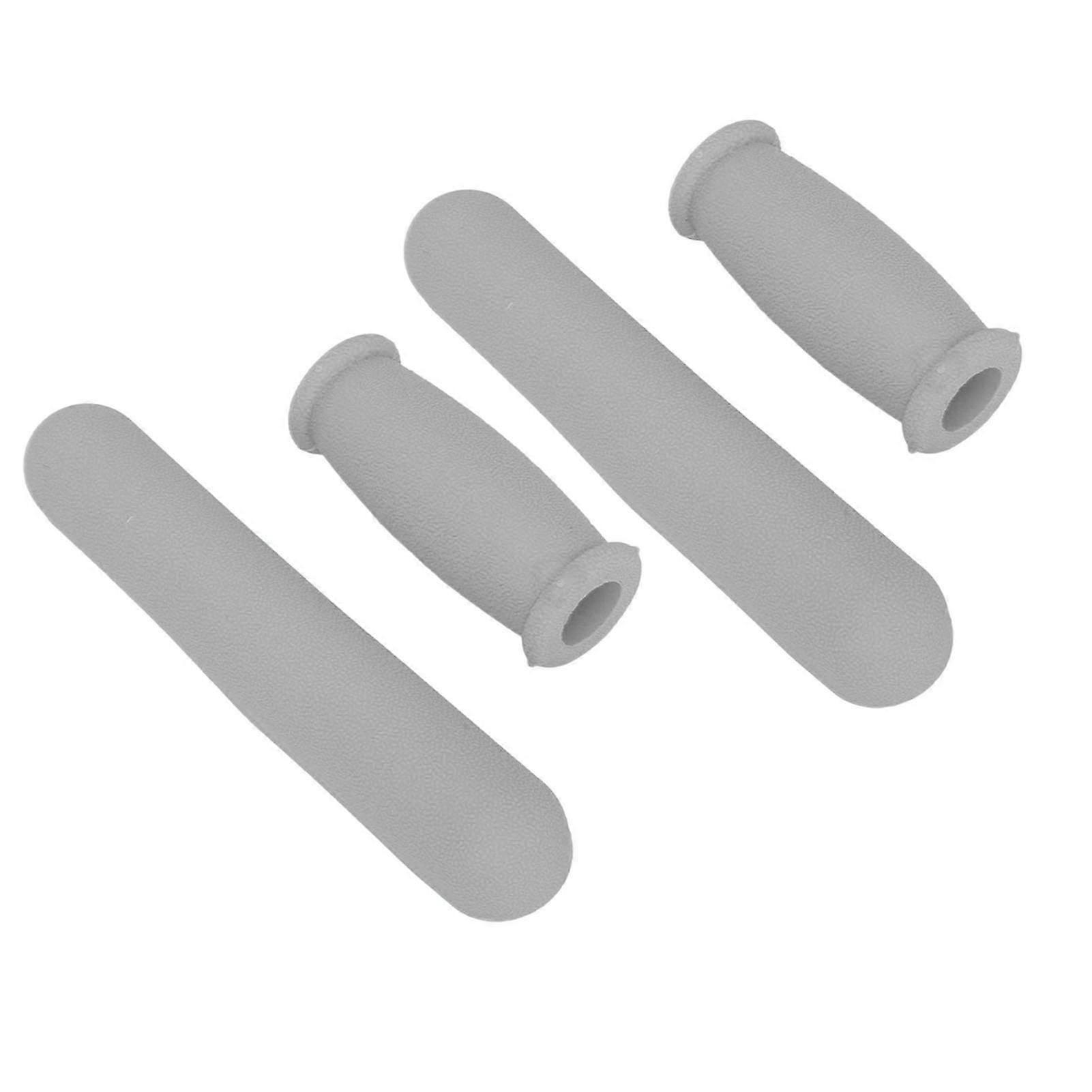 4pcs Extra Thick Cushioned Anti Slip TPU Crutches Replacement Pad for Armpits Hand Grips for Standard Aluminum Crutches Grey