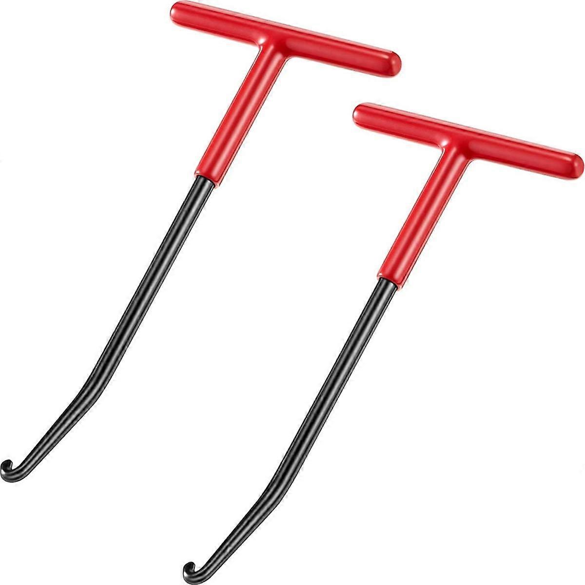 2pcs Exhaust Spring Puller Tool Motorcycle Exhaust Spring Hooks, T Handle Exhaust Spring Hooks Snow