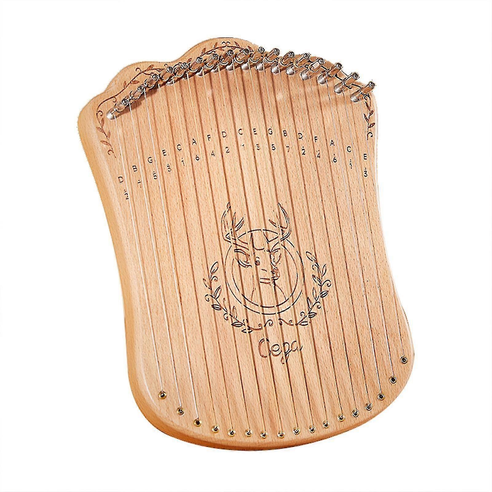 17 corde Lyre Harp portatile massello legno di faggio arpa corda strumento musicale con chiave di accordatura