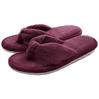 Winter Bont Slippers Fluffy Women's Soft Pluche Flats Slippers Women Home Sandals Indoor Casual Luxe Fuzzy Slippers A-wijn Rood