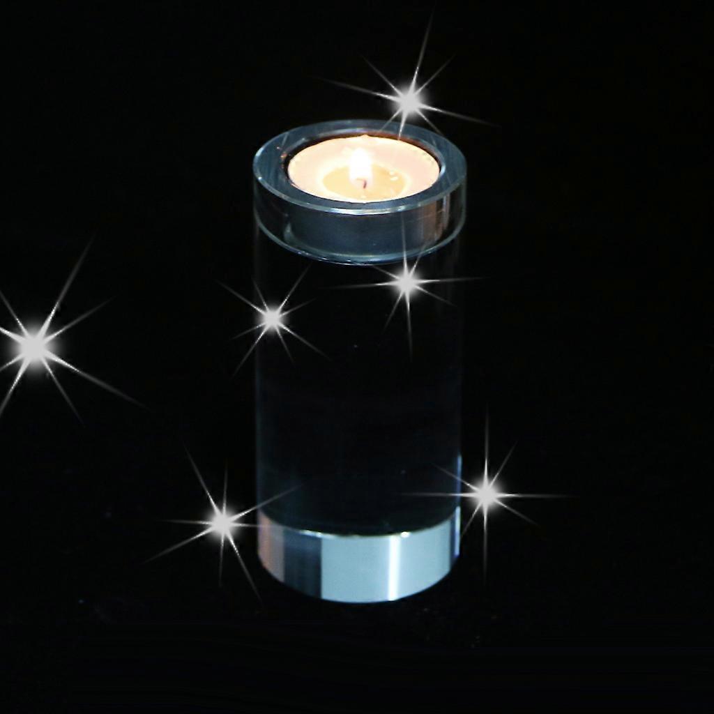 Solid Crystal Tea Light Holder Candlestick Stand for Candlelight Dinner, 5 Sizes Available - 60mm