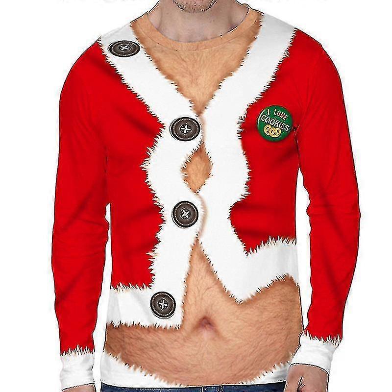 Erkekler Çirkin Noel 3d Baskılı Grafik Uzun Kollu Sweatshirt Baskı Trendy Çift Ceket Sweatshirt