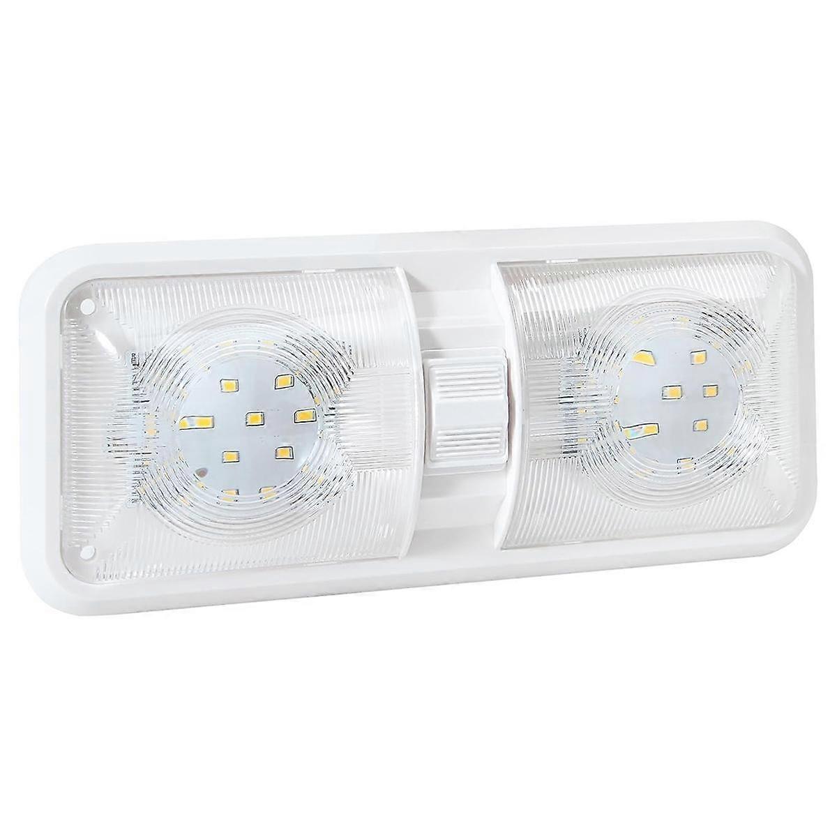 RV Light, 12V LED Lights 700LM, 8W Lights, Ceiling Double Dome Light Fixture Interior Lighting for