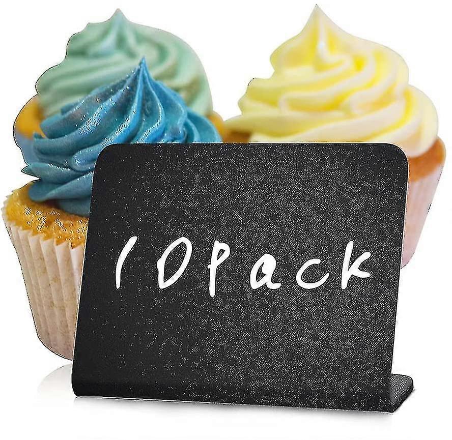 Lot de 10 mini-tableaux noirs 10 x 7,5 cm pour aliments, buffets, tables, petits formats