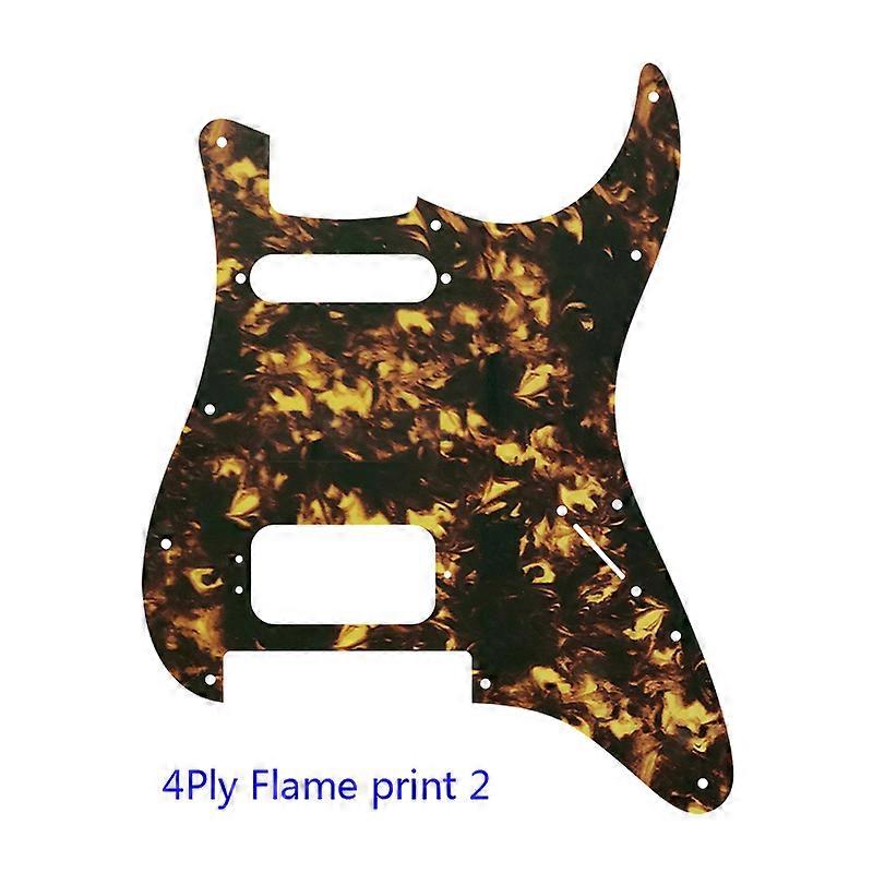 XinYue Custom Guitar Pickguard - For US 11 Screw Holes Strat With Floyd Rose Tremolo Bridge Deluxe Humbucker HS No Control Knob