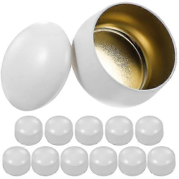 Tinplate Belly Candle Containers - Small Candle Jars (12pcs)