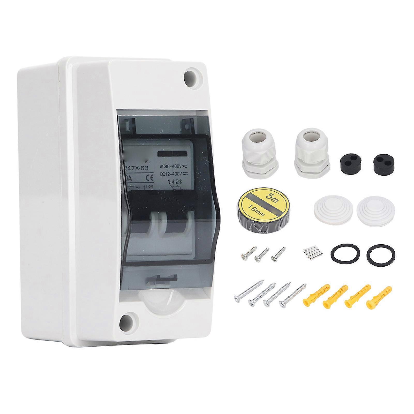2P DC Mini întrerupător IP65 Impermeabil Pa66 Comutator de deconectare pentru sistemul solar fotovoltaic AC90400V DC12400V 10A