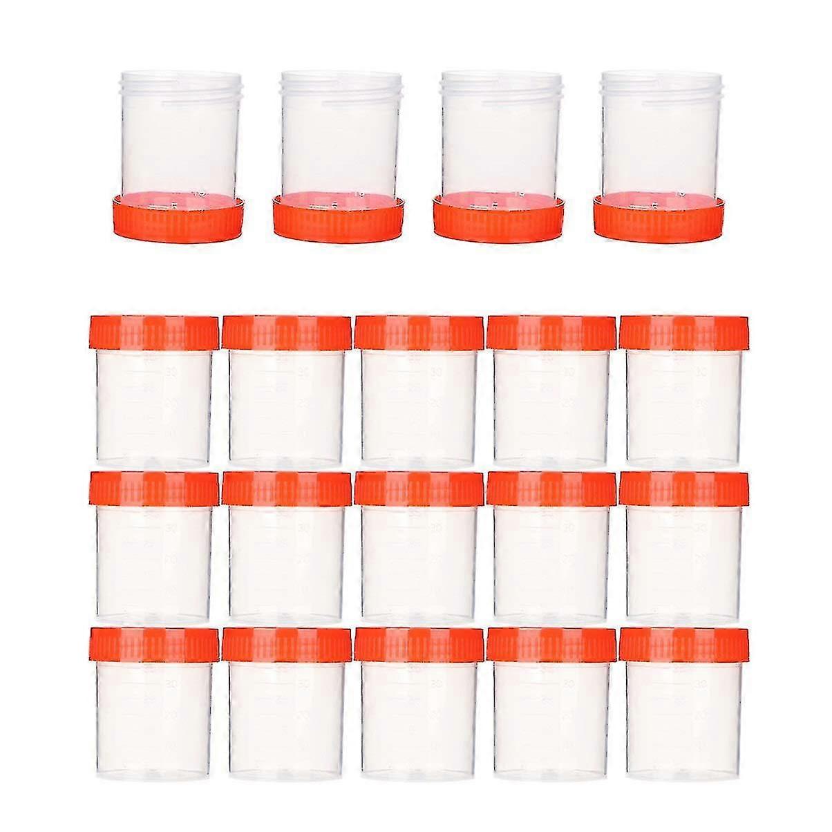 50pcs 40ml Urine Sample Cups Clear Specimen Liquid Tubes Testing Sample Liquid Container for Lab (Random Color) Zekai