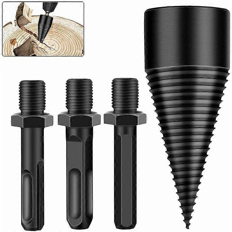 Log Splitters,42mm Wood Splitter Drill Bit, Conical Wood Splitter for Wood Drill and Wood Milling Cutter, Durable Splitting Screw Cone Wood Grinding T