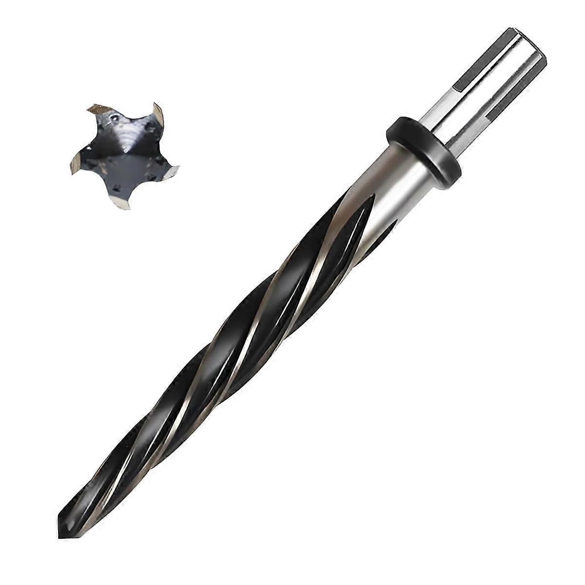 1/2In Bridge Construction Reamer Drill Bit, M2 HSS Taper Chucking Reamer for Steel Alloy Metal Wood,1/2In Non-Slip Shank