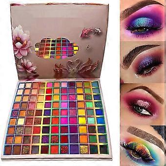 Palette de fard  paupires 99 couleurs, palette maquillage yeux  palette de maquillage professionnelle  paillettes mate, fard  paupires longue dure