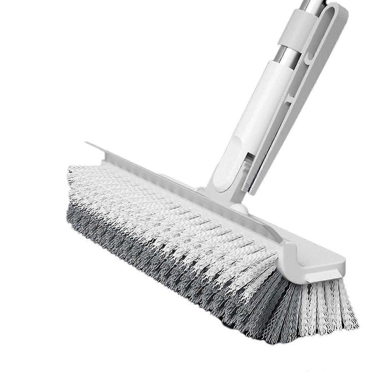 Long-handled Floor Brush, Multi-functional Scraping And Cleaning Brush, Cleaning Without Blind Spots White