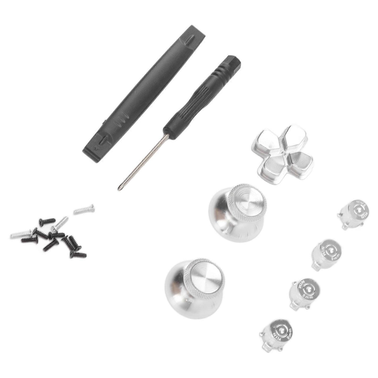 Aluminum Alloy Dpad Button Replacement Kit for PS5 Controller Accessories Silver